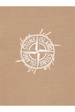 T-shirt in jersey di cotone marrone STONE ISLAND KIDS | L1S162100009S0379V0092